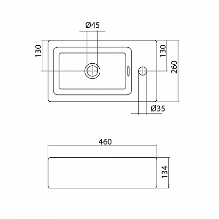 Тумба с раковиной Акватон Эклипс М 1A1728K1EK49R, белый/эбони светлый